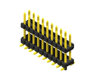  pin Header 1.27mm SQ PIN0.46mm 2 R ow h=1.7/2.5mm Stack SMT T